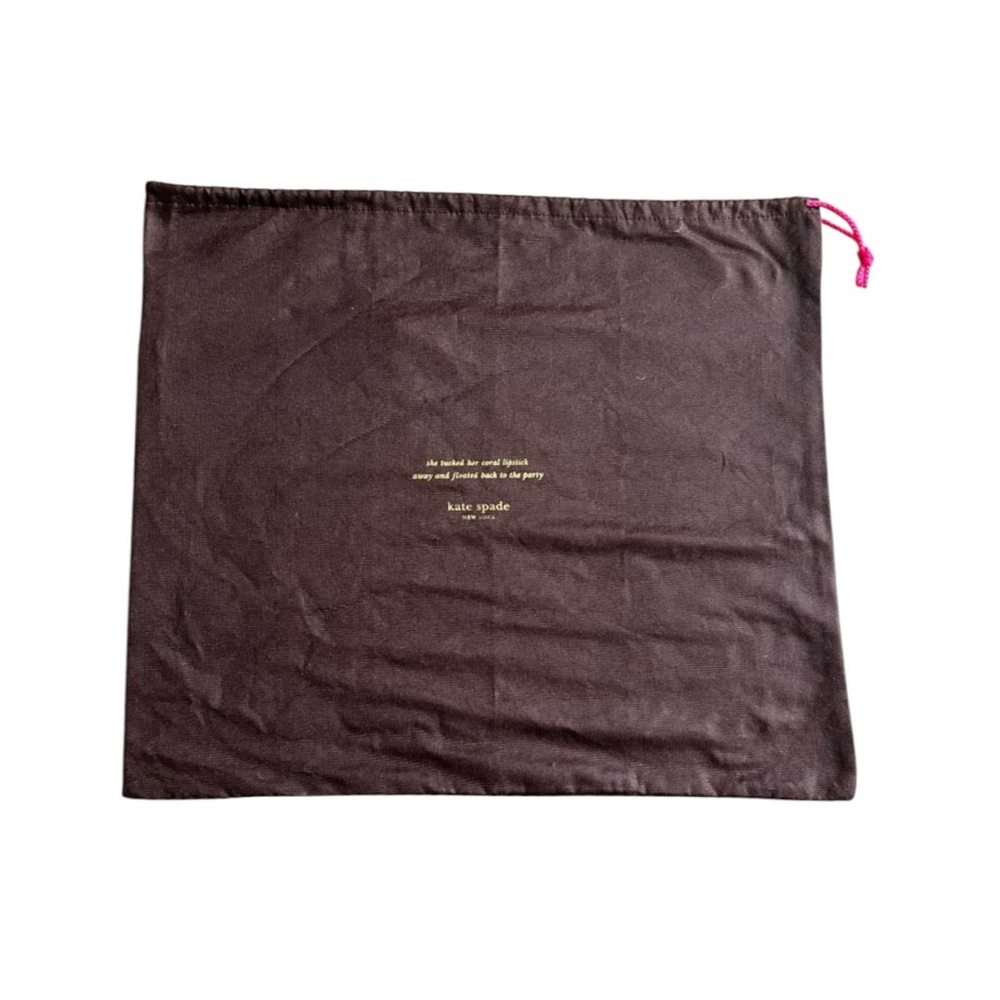 Kate Spade Chocolate Brown Large Handbag Purse Dust Cover Storage Bag